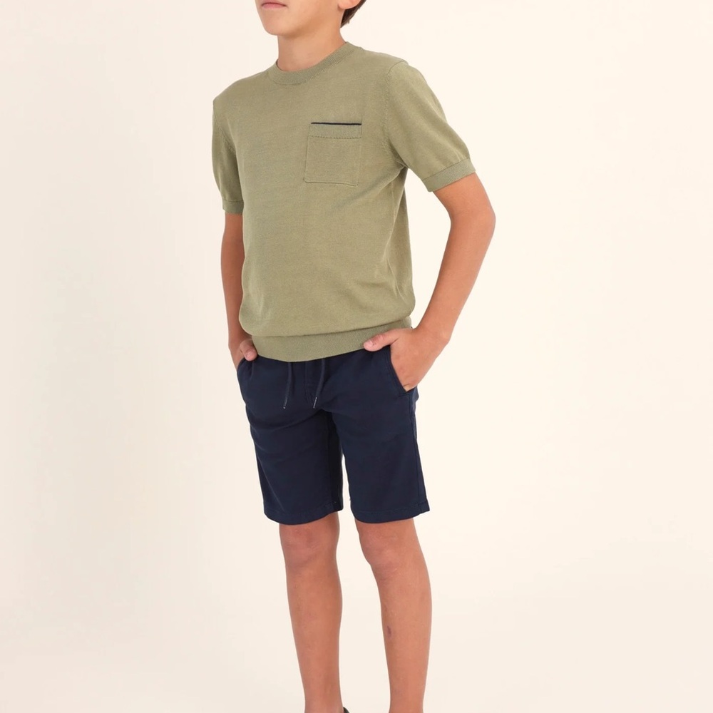 Mayoral Green Short Sleeve Tee with Pocket